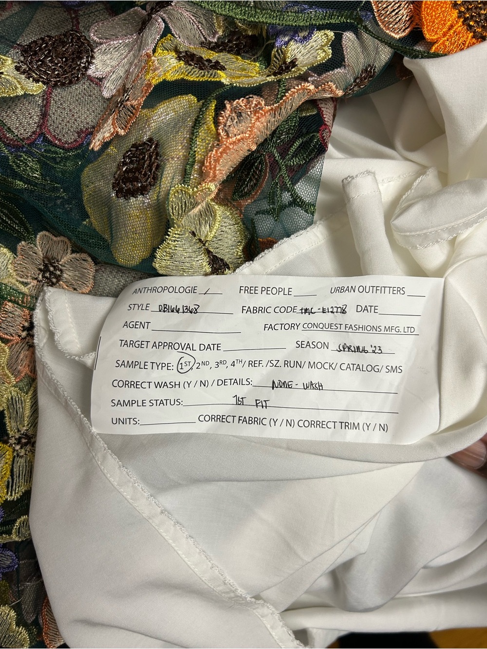 Maeve Seafoam Maxi Skirt with Multicolor Floral Appliqués - Picture 7 of 7